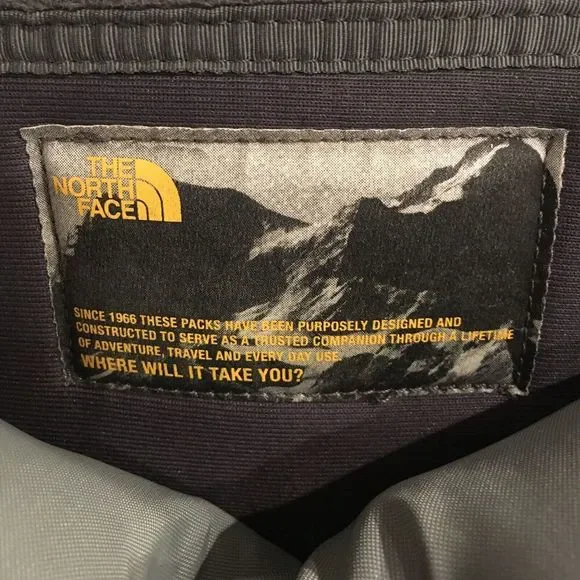 NORTH FACE Recon Black White Accents Hiking Camping School Laptop Backpack - Picture 9 of 13